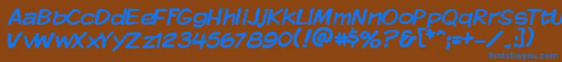 KMKDSP   Font – Blue Fonts on Brown Background
