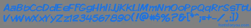 KMKDSP   Font – Blue Fonts on Gray Background