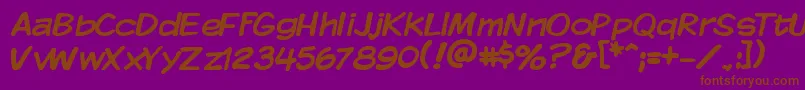 KMKDSP   Font – Brown Fonts on Purple Background