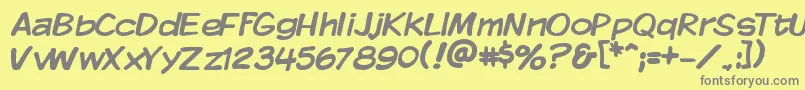 KMKDSP   Font – Gray Fonts on Yellow Background
