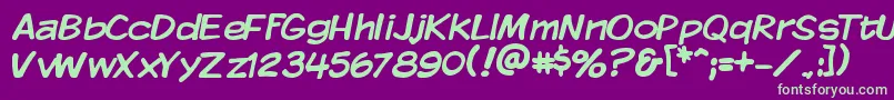 KMKDSP   Font – Green Fonts on Purple Background