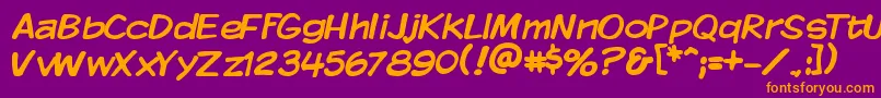 KMKDSP   Font – Orange Fonts on Purple Background