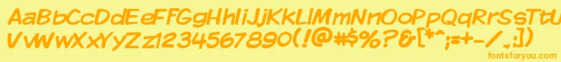 KMKDSP   Font – Orange Fonts on Yellow Background