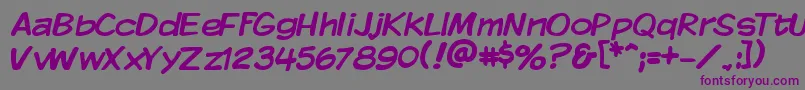 KMKDSP   Font – Purple Fonts on Gray Background