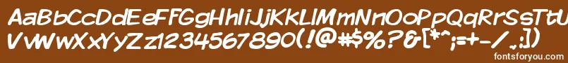 KMKDSP   Font – White Fonts on Brown Background