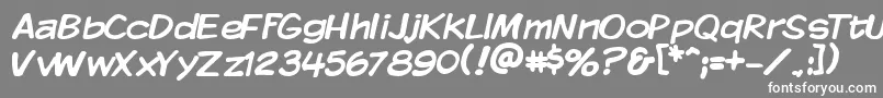 fuente KMKDSP   – Fuentes Blancas Sobre Fondo Gris