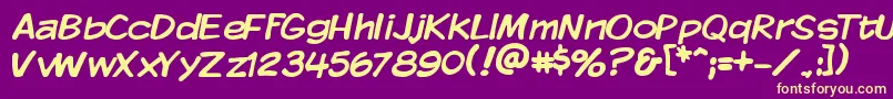 KMKDSP   Font – Yellow Fonts on Purple Background