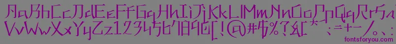 kna   Font – Purple Fonts on Gray Background