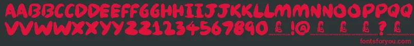 Knackers Font – Red Fonts on Black Background