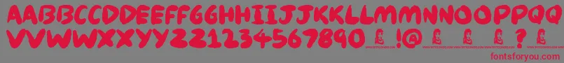 Knackers Font – Red Fonts on Gray Background