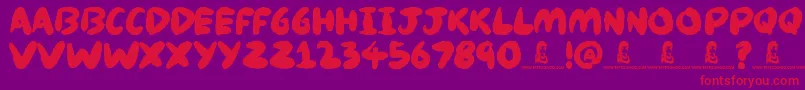 Knackers Font – Red Fonts on Purple Background
