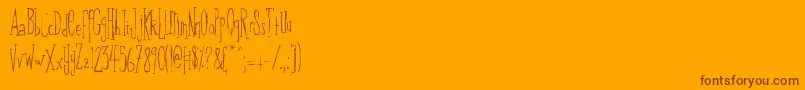 More about Knat Font Knat Font – Brown Fonts on Orange Background