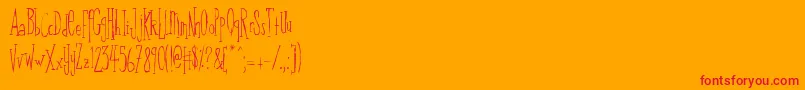 More about Knat Font Knat Font – Red Fonts on Orange Background