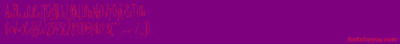 Knat Font – Red Fonts on Purple Background