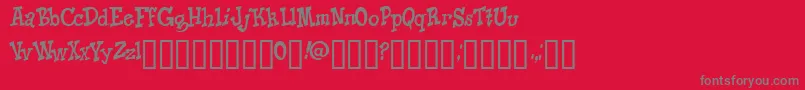 KNICO    Font – Gray Fonts on Red Background