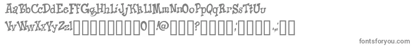 KNICO   -fontti – harmaat kirjasimet valkoisella taustalla