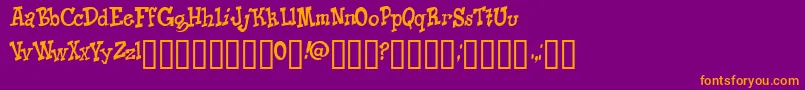 KNICO    Font – Orange Fonts on Purple Background