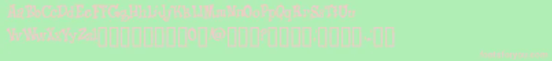 KNICO    Font – Pink Fonts on Green Background