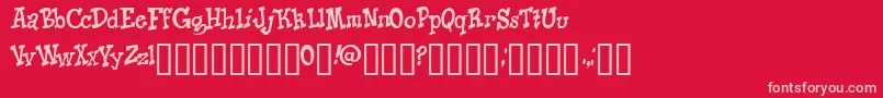 KNICO    Font – Pink Fonts on Red Background