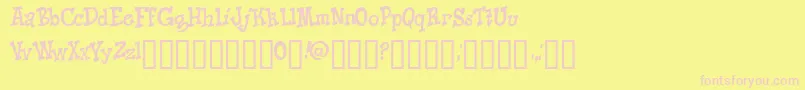 KNICO    Font – Pink Fonts on Yellow Background