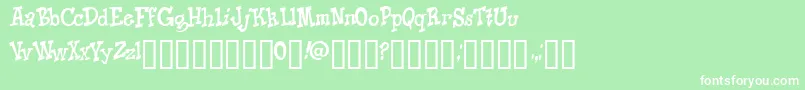 KNICO    Font – White Fonts on Green Background