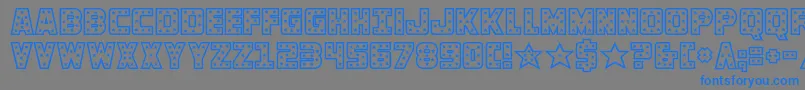 knievel Font – Blue Fonts on Gray Background