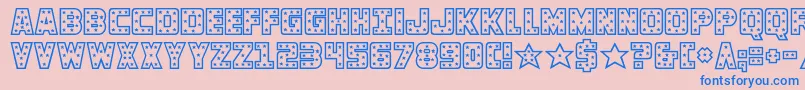 Шрифт knievel – синие шрифты на розовом фоне