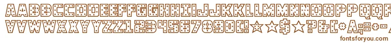 Шрифт knievel – коричневые шрифты на белом фоне