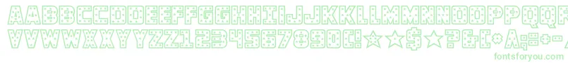 Шрифт knievel – зелёные шрифты на белом фоне