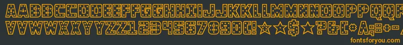 Шрифт knievel – оранжевые шрифты на чёрном фоне