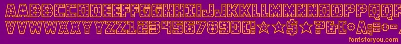 Шрифт knievel – оранжевые шрифты на фиолетовом фоне