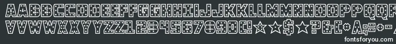 Шрифт knievel – белые шрифты на чёрном фоне