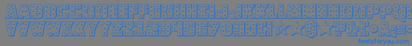 knievel3d Font – Blue Fonts on Gray Background