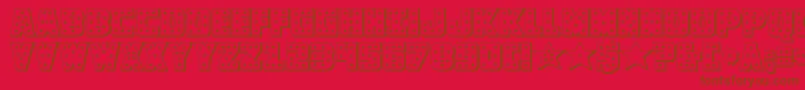 knievel3d Font – Brown Fonts on Red Background
