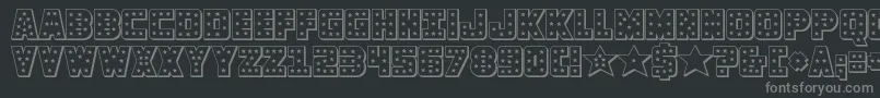 knievel3d Font – Gray Fonts on Black Background