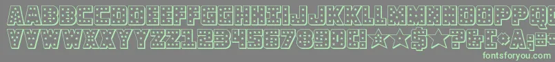 knievel3d Font – Green Fonts on Gray Background