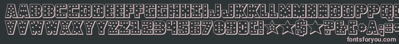 knievel3d Font – Pink Fonts on Black Background