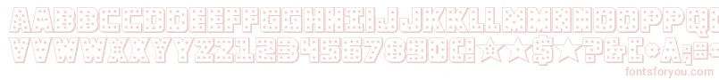 knievel3d Font – Pink Fonts on White Background