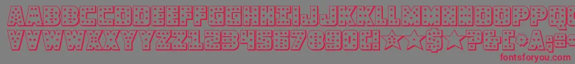 knievel3d Font – Red Fonts on Gray Background