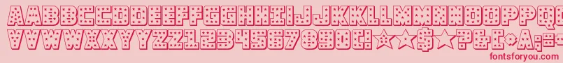 knievel3d Font – Red Fonts on Pink Background