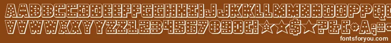 knievel3d Font – White Fonts on Brown Background