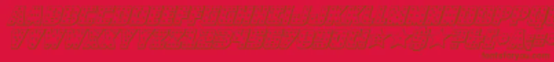 knievel3dital Font – Brown Fonts on Red Background