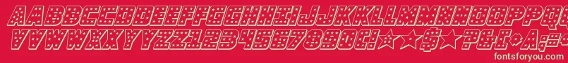 knievel3dital Font – Green Fonts on Red Background