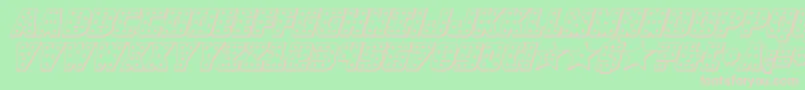 knievel3dital Font – Pink Fonts on Green Background