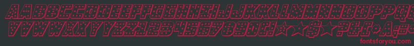 knievel3dital Font – Red Fonts on Black Background
