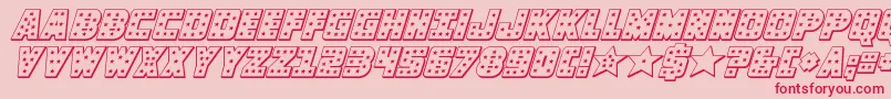 knievel3dital Font – Red Fonts on Pink Background