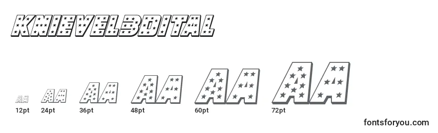 Knievel3dital Font Sizes
