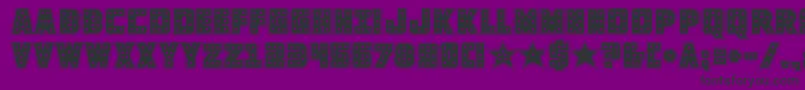 knievelacad Font – Black Fonts on Purple Background