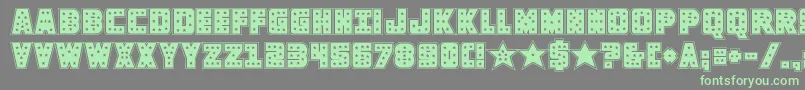 knievelacad Font – Green Fonts on Gray Background