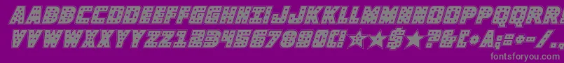 knievelacadital Font – Gray Fonts on Purple Background